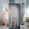 LOVMOR Portable Gothic Roof Plus Type Full Size Steam Sauna tent with Foldable Chair, Remote Control, Spa, Therapy & Relaxation at home - 3 of 4