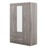 Chery Life 41.3'' x 19.5'' x 68.2'' 3-Door Shutter Wardrobe - 2 of 4