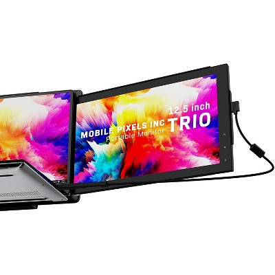 Mobile Pixels 101-1003P01 Trio Portable 12.5 Inch Laptop Monitor Extension for Work or Gaming with 16:9 Aspect Ratio and 1920 x 1080 Resolution, Black