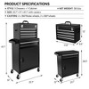 Rolling Tool Chest, 5 Drawers Tool Chest, Tool Box With Wheels, High Capacity Tool Chest Organizer With Key Locking for Garage, Warehouse - 2 of 4