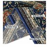 Area Rug, Navy Blue & Orange, Boho Chic Medallion Distressed Design, Non-Shedding & Easy Care, Ideal For High Traffic Areas In Living Room, Bedroom - 2 of 4