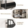 Corner L-Shaped Bookshelf, Industrial-Style Corner Shelving Five-Tier L-Shaped Bookshelf with Bead-Decor Design Suitable for Living Rooms - 3 of 4