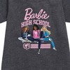 - Barbie - High School Dolls Graphic Short Sleeve Fleece Dress - 2 of 3