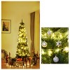 Tangkula 5/6/7/8/9FT Pencil Christmas Tree PVC Artificial Slim Tree w/ Metal Stand Home Holiday Decor Green - 3 of 4