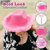 4E's Novelty Pink Cowgirl Hat with Feathers & Heart Sunglasses Set for Women & Girls Preppy Cowgirl Hat for Western Costume & Coastal Cowgirl Look - 4 of 4