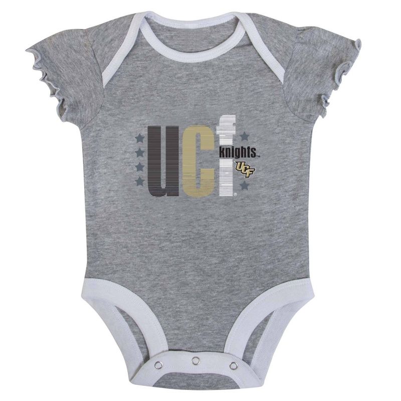 NCAA UCF Knights Infant Girls&#39; 3pk Bodysuit Set, 3 of 5