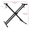 ChromaCast Universal Padded Piano Seat with Double Braced Electronic Keyboard Stand - 3 of 4