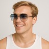 Anna-Kaci Men's Classic Versatile Imitation Wood Grain Leg Fashionable UV400 Sunglasses - 3 of 4