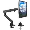 Mount-It! Articulating Single Monitor Arm Mount | Monitor Desk Stand | Mechanical Spring Arm | Fits 24 - 32 in. Screens | C-Clamp and Grommet Bases - 2 of 4