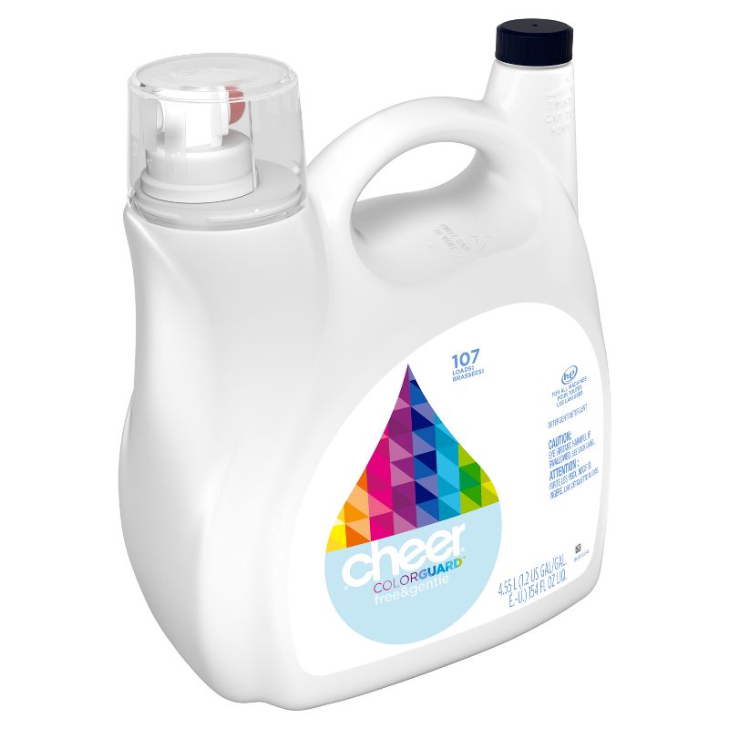 Cheer Liquid Laundry Detergent - Free &#38; Gentle - 154 fl oz, 2 of 6