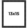 PosterPalooza | 13x15 Thin Barnwood Picture Frame, UV Acrylic, 2 Finishes - Grey and Black - 2 of 4