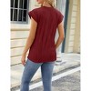 Women's Crewneck Ribbed Knit Top Casual Short Sleeve T-Shirt - 2 of 4