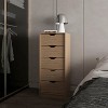 Okak Slim 5-Drawer Dresser Space-Efficient Storage with 25kg Total Capacity, Easy-Glide Drawers for Clothes, Toys Organization - 2 of 4