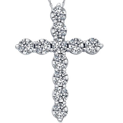 Pompeii3 2cttw Diamond Cross Pendant In 10k White Gold Women s Necklace Target