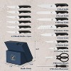 imarku Kitchen Knives Set, 16 Pcs Stainless Steel Knife Set with Block and Sharpener, Dishwasher Safe, Knife Block Set with Ergonomic Handle - 2 of 4