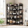 Corner Bookshelf, 5 Tier Convertible Corner Book Shelf, Modern Industrial Bookcase, l Shaped Storage Display Shelf for Home Office, Living Room - 4 of 4