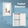 Costway Bathroom Medicine Cabinet with Mirror Cabinet Reversible Single Door Organizer - 3 of 4