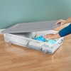 Sterilite 56 Qt Wheeled Under Bed Storage Container, Plastic Bin, Silver, 4 Pack - 4 of 4