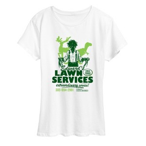 Women's - Edward Scissorhands - Edwards Lawn Services Short Sleeve Graphic T-Shirt - 1 of 4