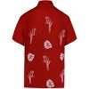 LA LEELA Men's Button Down Short Sleeves Casual Hawaiian Shirt Beach Aloha Party Summer Holidays Vacation Shirts For Mens - 2 of 4