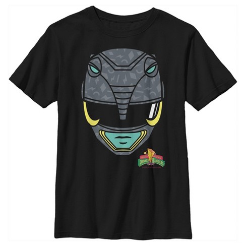 Boy's Power Rangers Black Ranger Helmet T-Shirt - image 1 of 4