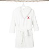 Personalized Linum Kids 100% Polyester SUPER PLUSH Double Brushed Hooded Bathrobe in Pink Bookman Font - 3 of 3