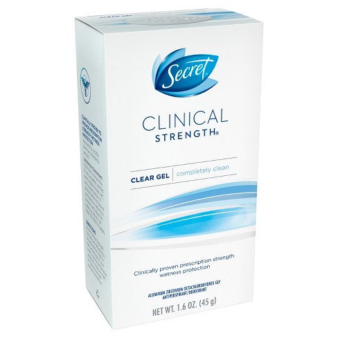 secret deodorant gel clinical strength antiperspirant clear completely clean 6oz waterproof oz target