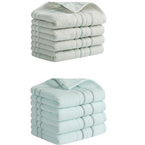 REGALWOVEN Soft Absorbent Striped Cotton Hand Towel Set Home Decor 13" x 29" - 1 of 4