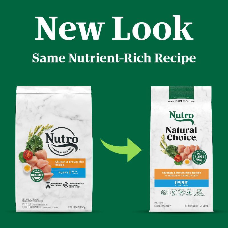 Nutro NATURAL CHOICE Puppy Chicken &#38; Brown Rice Recipe Dry Dog Food - 5lbs, 4 of 17