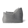 Velveteen Bean Bag Chair with Armrests - 2 of 4