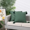 Unique Bargains Linen Fringe Pillow Covers Set with Tassel Design 2 Pcs - 3 of 4