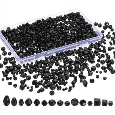 Unique Bargains Craft Embellishments Glass Assorted Beads with Container Box