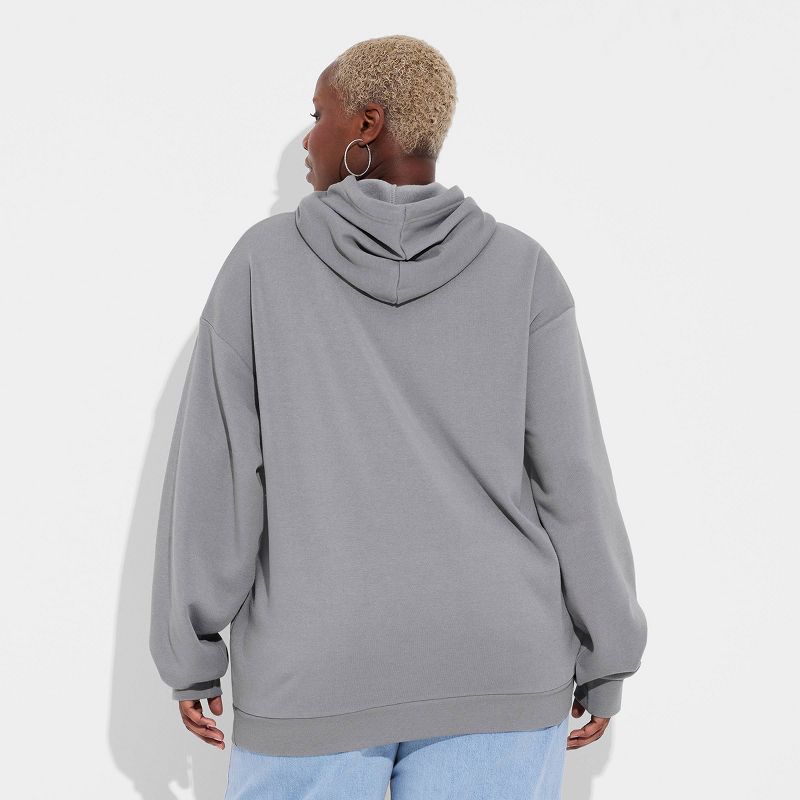 Women's Bratz Oversized Hooded Graphic Sweatshirt - Gray, 2 of 4