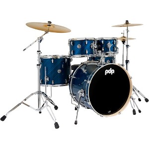 PDP by DW Mainstage 5-Piece Complete Drum Set With 22" Bass Drum & Paiste Cymbals Twisted Blue Steel - 1 of 4