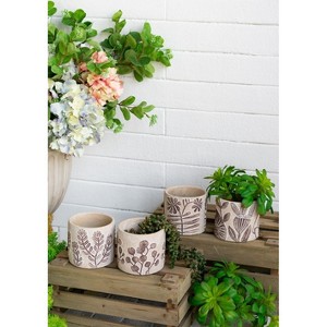 Okak Plant Pot Sets Small Round Motifs for Home Decor Indoor Gardening(set of 2/4) - 1 of 4