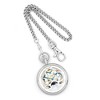 Black Bow Jewelry Charles Hubert Stnlss Steel Open Face Skeleton Dual Time Pocket Watch - 3 of 4