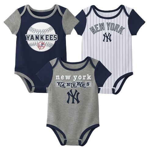 Mlb New York Yankees Infant Girls' 3pk Bodysuits : Target