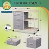 GALAXHERO  3 Drawer Mobile File Cabinet, Rolling Printer Stand with Open Storage Shelf for Home Office - 4 of 4