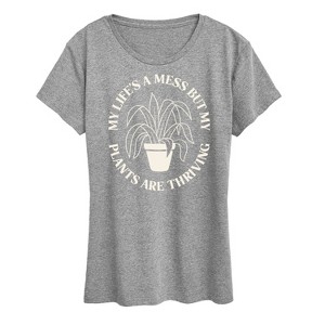 Women's - Instant Message - Lifes A Mess Short Sleeve Graphic T-Shirt - 1 of 4