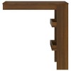 vidaXL Wall Bar Table in Brown Oak - Modern Style Engineered Wood Bar Table with Two Storage Compartments - Durable, Long-Lasting - Requires Assembly - 3 of 4