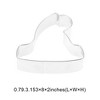 Unique Bargains Pastry Cutter Christmas Hat-Shaped Dishwasher Safe Stainless Steel Silver Tone 1Pcs - 3 of 4