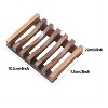 Kitcheniva Self-Draining Wooden Soap Dish 1 Pcs - Charred Wood Soap Holder - 2 of 4