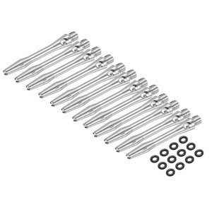 Unique Bargains 2BA Thread Aluminum Dart Shafts with Rubber Rings for Steel Tip 12 Pcs - 1 of 4