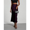 Women's Satin Maxi Skirt - High Waist A-Line Long Skirt for Elegant Office Wear - 4 of 4