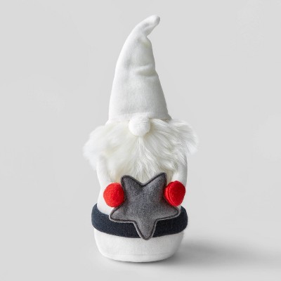 10" Fabric Gnome with Gray Star Decorative Figurine - Wondershop™