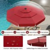Tangkula 10 FT Solar Patio Umbrella w/ 32 LED Lights 3-Tier Vented Top & Tilt Adjustment - 3 of 4