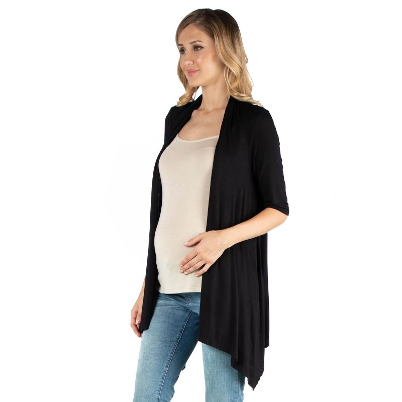 Loose Fit Open Front Maternity Cardigan, 2 of 5