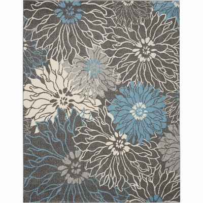 Nourison Passion Bohemian Transitional Floral Indoor Area Rug Charcoal ...