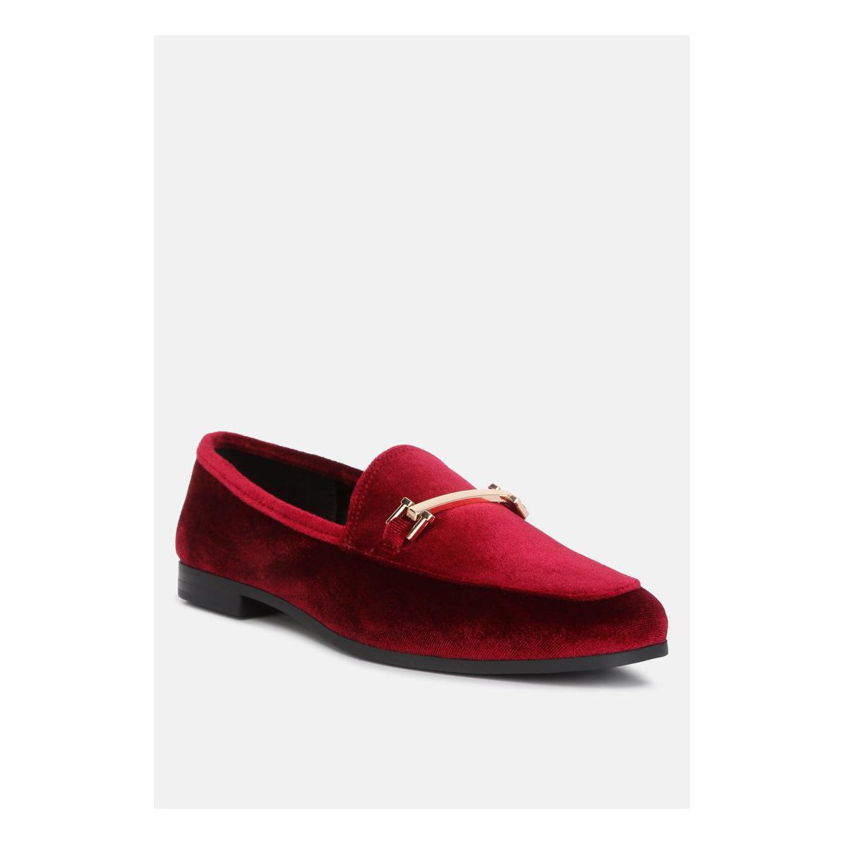 Женские туфли London Rag Womens Evelio Horsebit Embellished s Velvet Loafers 7 — фото 2