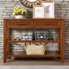 FURNIinspire Console Tables Wood Buffet Sideboard, Living Room Side Table with Shelves, Console Table for Entryway, Brown, 13.78"*42"*30" - 4 of 4